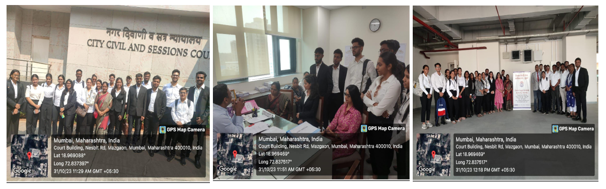 VISIT TO THE DISTRICT LEGAL SERVICES AUTHORITY AND METROPOLITAN MAGISTRATE COURT at MAZGAON